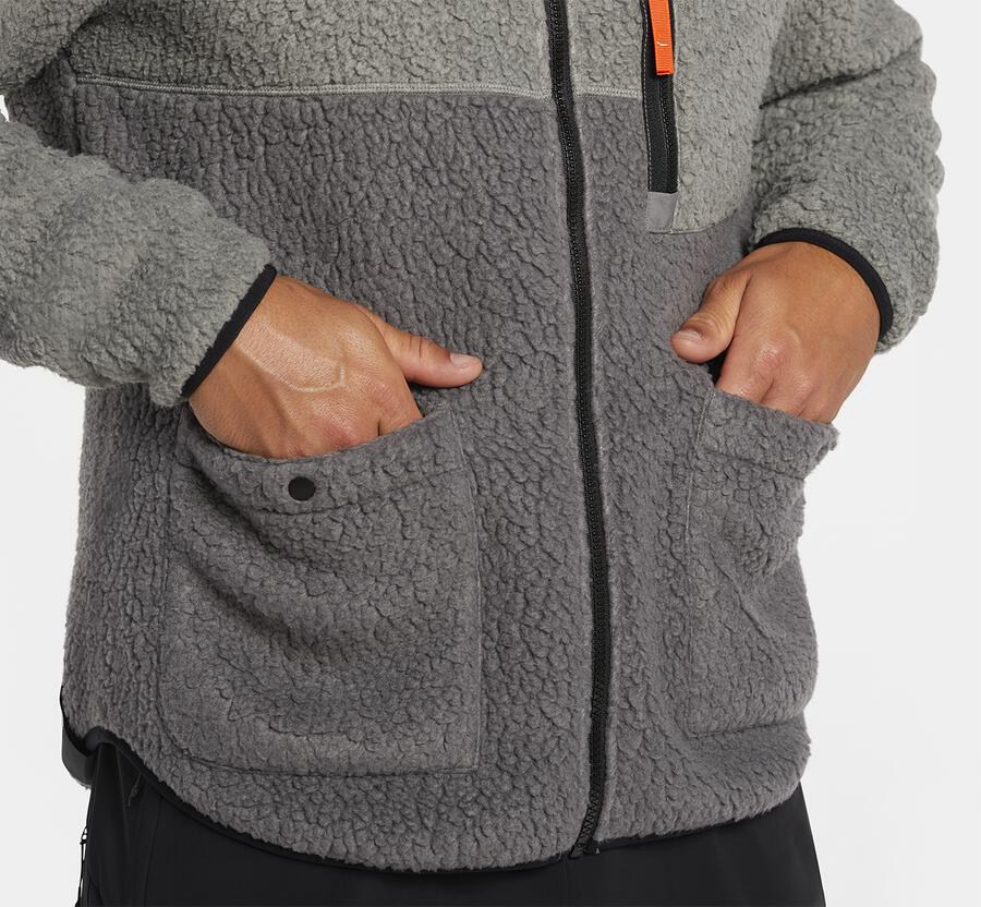 Chaquetas Hoka One One Hombre - De Lana Sky - Gris - RJB089627